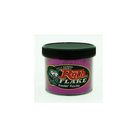 Roth Flake & Pearl Product Freekin' Fuchsia Solid Metal Flake, Standard .015 Size, 2oz Jar RF107